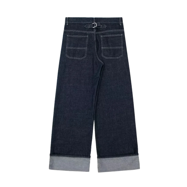 Hermine | Jeans en denim taille haute à jambe large