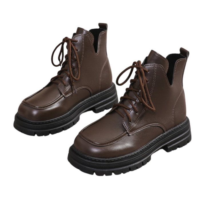 Perrine | Bottes de Combat Chunky à Lacets