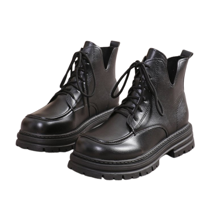 Perrine | Bottes de Combat Chunky à Lacets