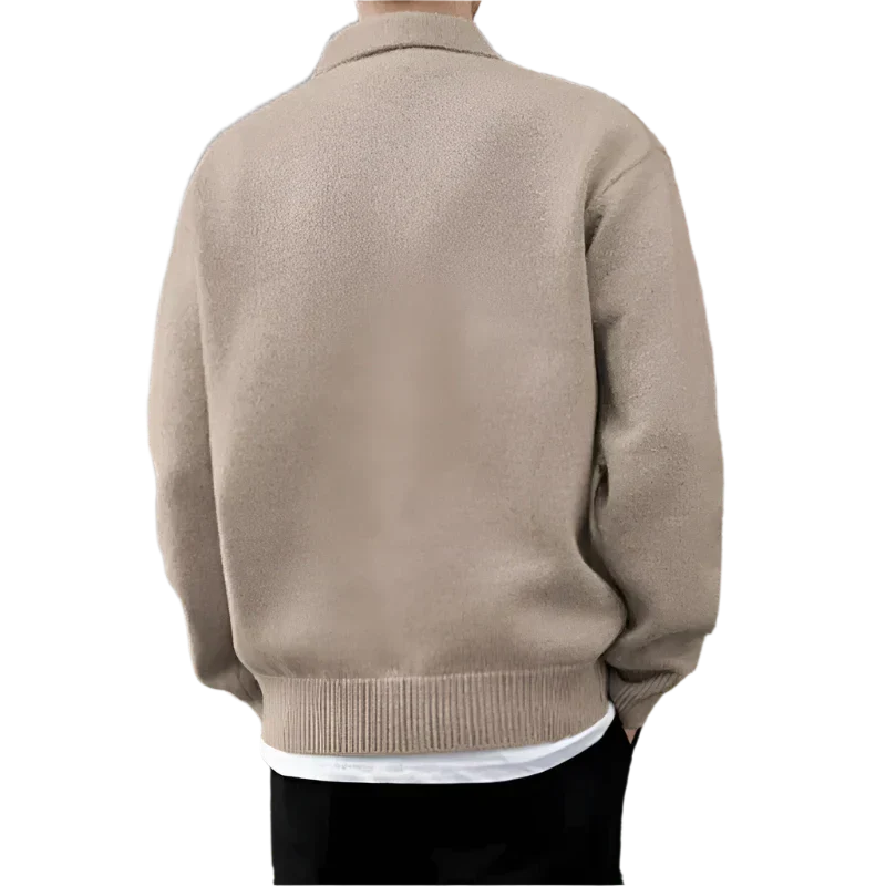 Laurent™ | Demi-zip boutonné en laine