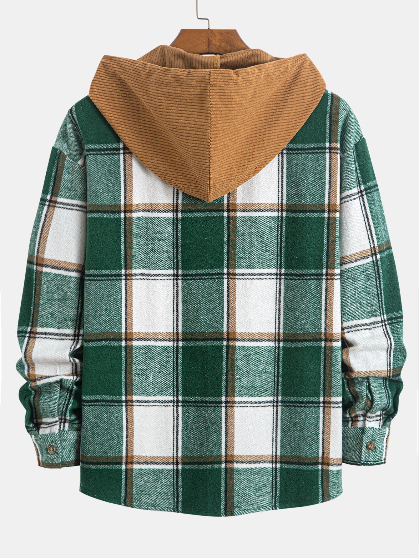Laurent™ - Chemise à capuche en velours côtelé à carreaux