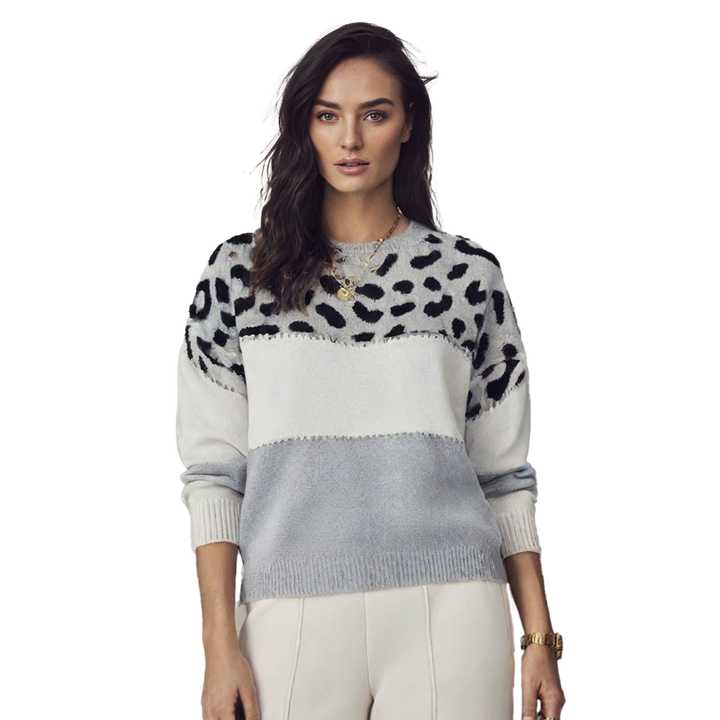 Edith | Pull élégant avec motif léopard