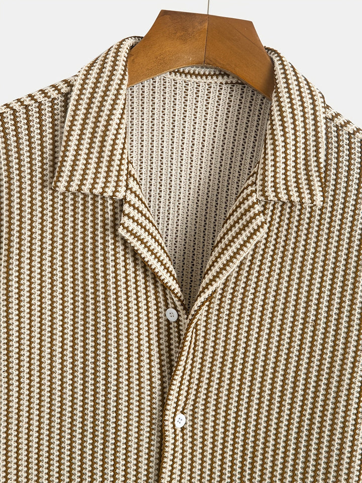 Laurent™ | Chemise Rayée Vintage Texturée