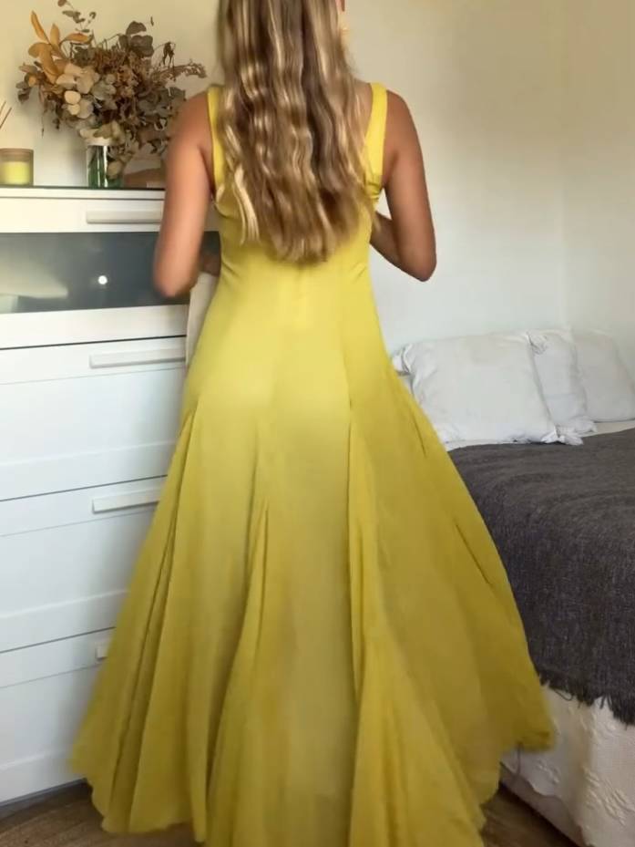 Oriane | Robe longue sans bretelles à encolure carrée