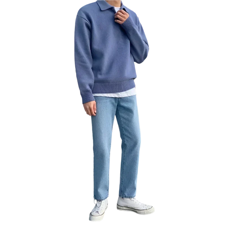 Laurent™ | Demi-zip boutonné en laine