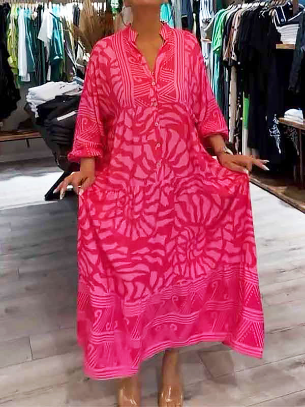 Mira | Robe Imprimée Col V (Presque épuisé)