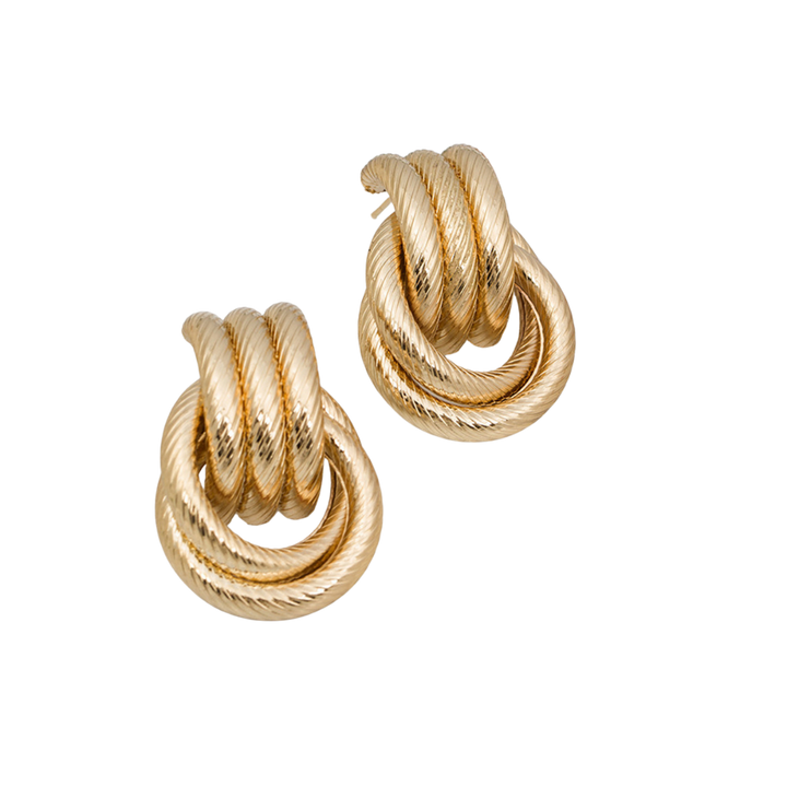Anne | Boucles d'oreilles texturées torsadées