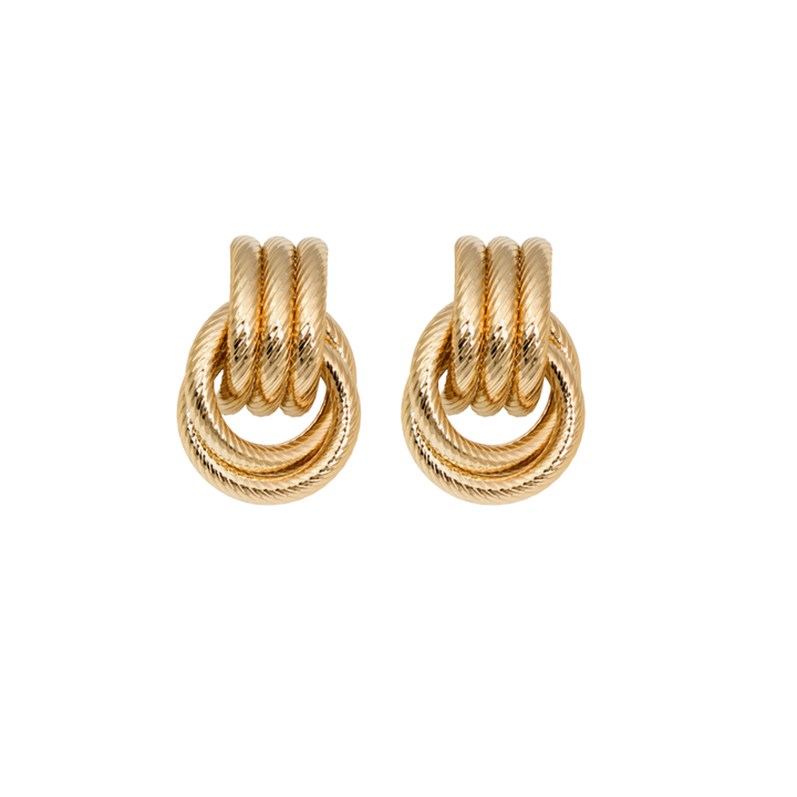 Anne | Boucles d'oreilles texturées torsadées