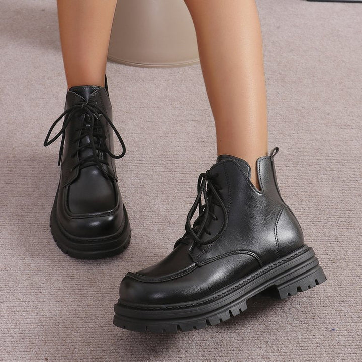 Perrine | Bottes de Combat Chunky à Lacets
