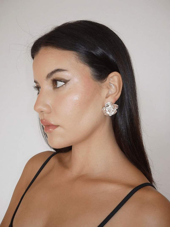 Victoria | Boucles d'oreilles en or et argent rose