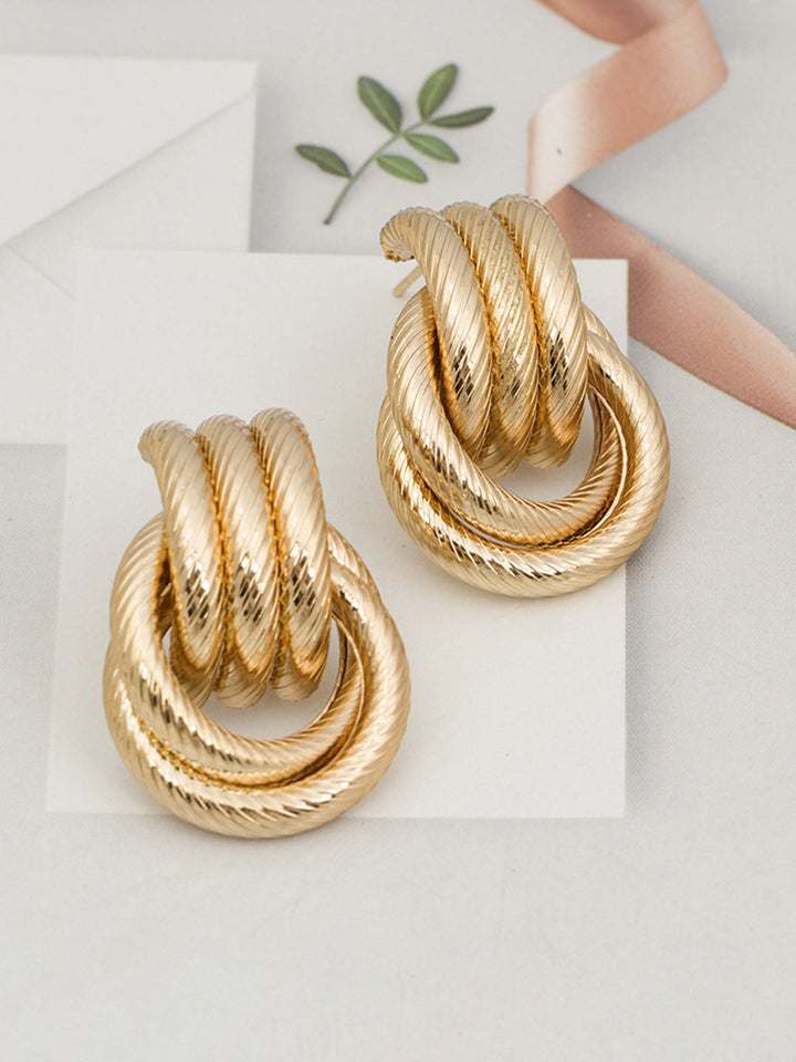 Anne | Boucles d'oreilles texturées torsadées