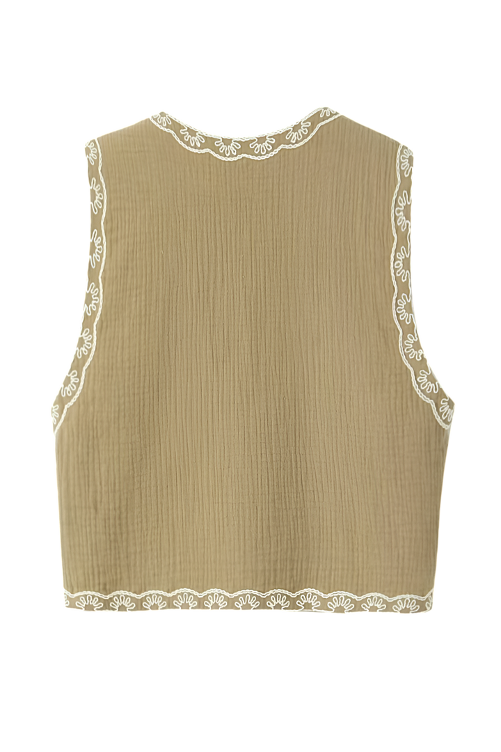 Marthe | Gilet à Fleurs
