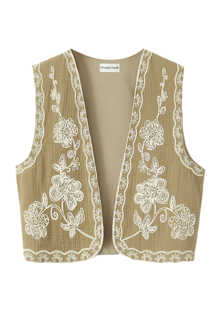 Marthe | Gilet à Fleurs