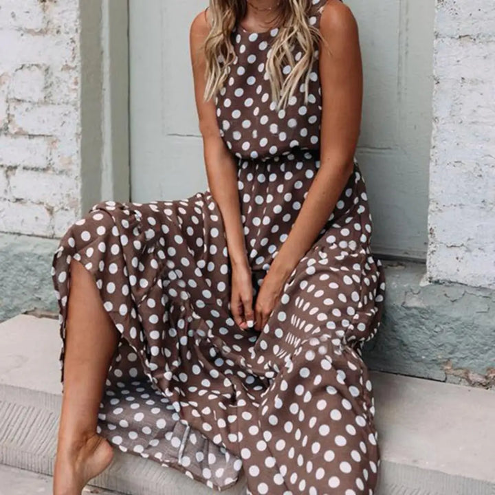 Robe Maxi à Pois Capri
