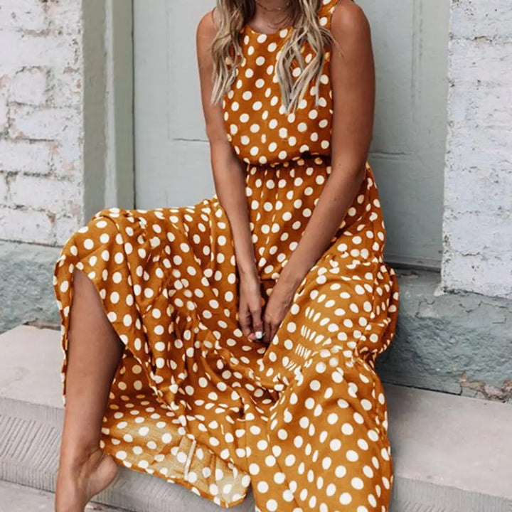 Robe Maxi à Pois Capri