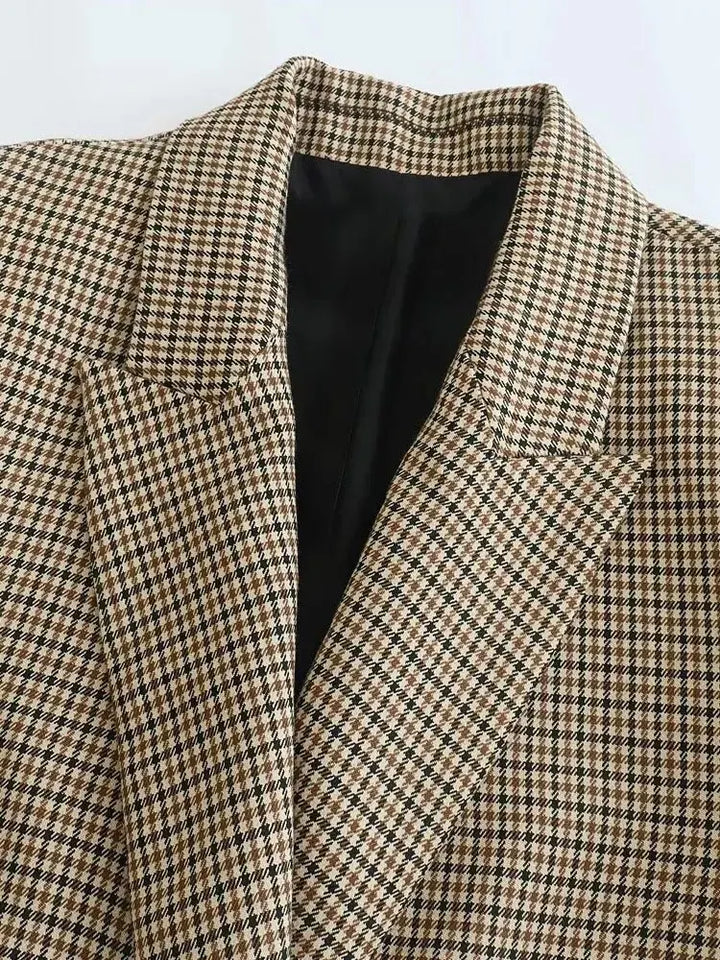 Odile | Blazer Classique Pied-de-Poule