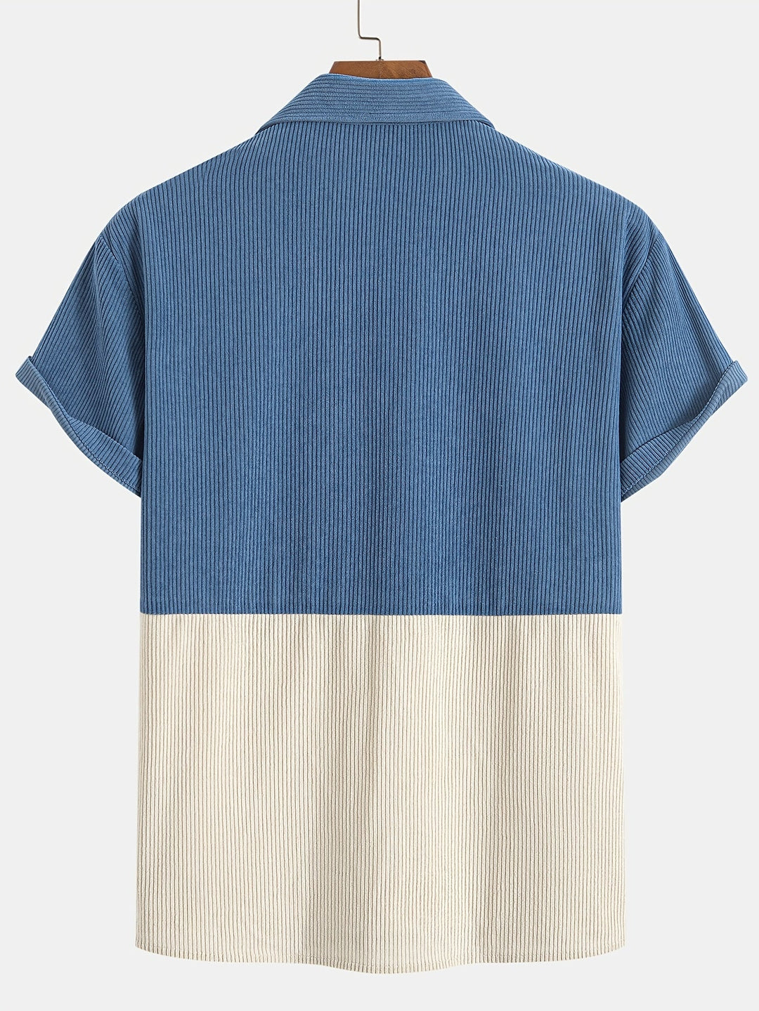 Laurent™ | Chemise Bicolore Lin Bleu