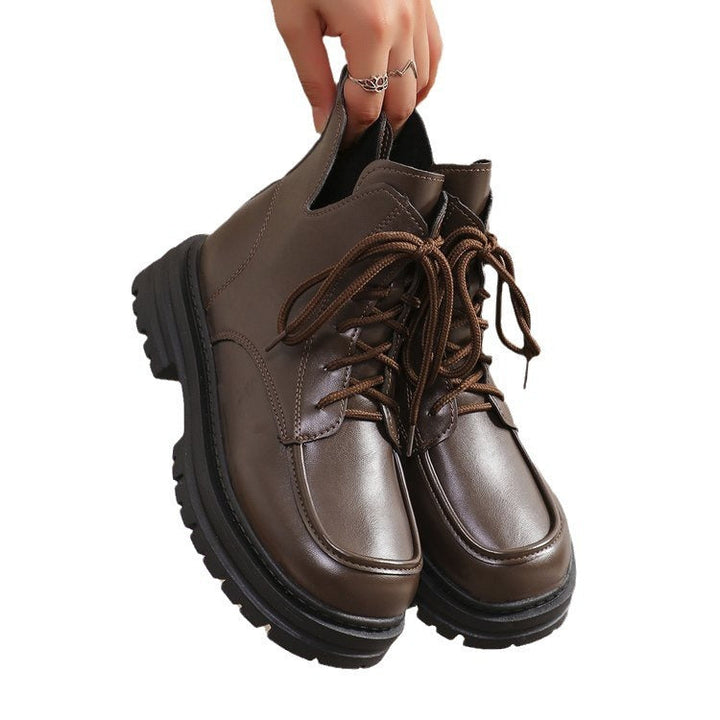 Perrine | Bottes de Combat Chunky à Lacets