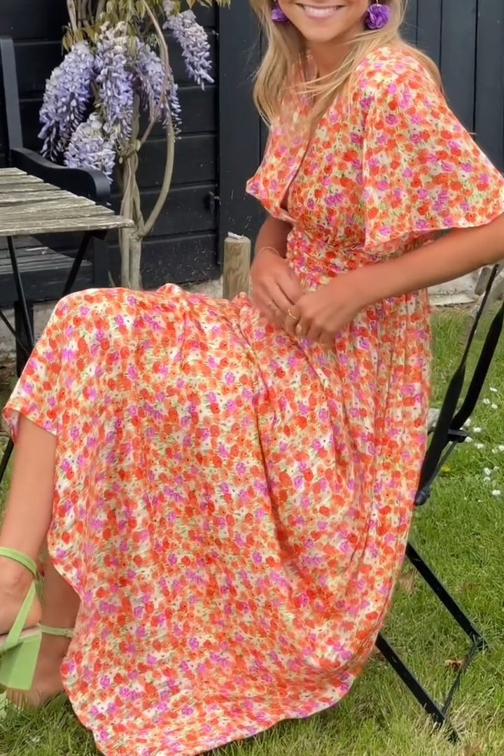 Pauline - Robe longue à fleurs