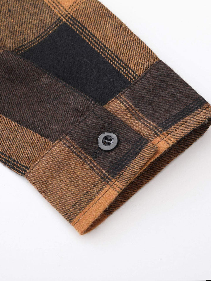 Laurent™ - Chemise à capuche en velours côtelé à carreaux