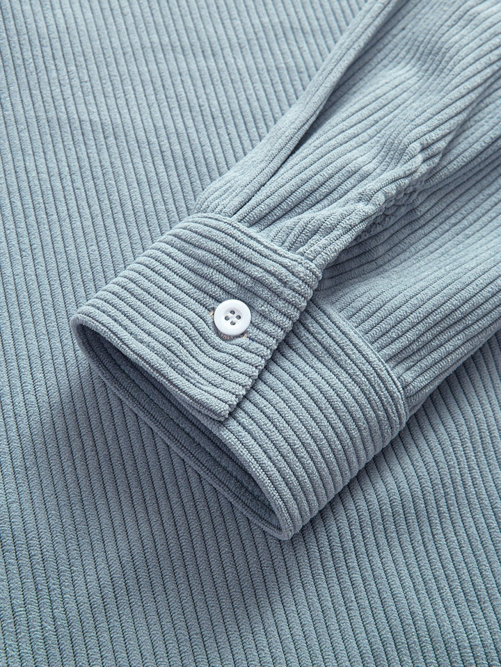 Laurent™ - Chemise en velours côtelé patchwork