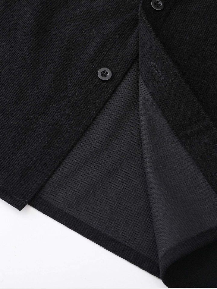 Laurent™ - Chemise à capuche en velours côtelé à carreaux