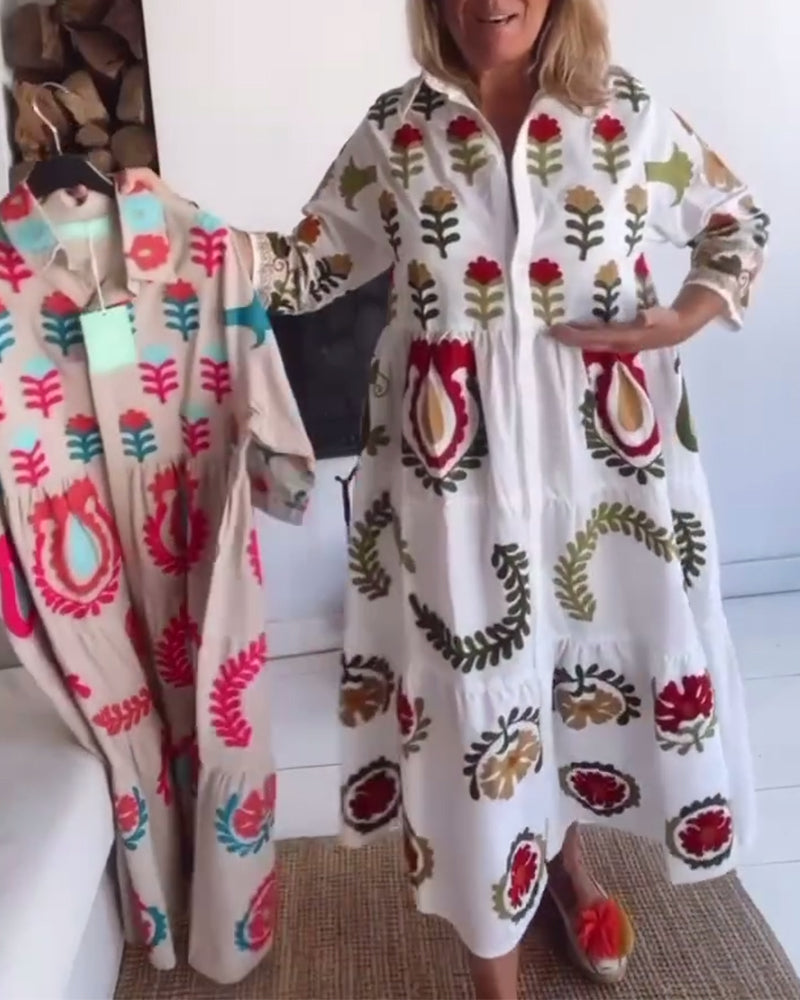 Juliette | Robe Imprimé Floral Graphique