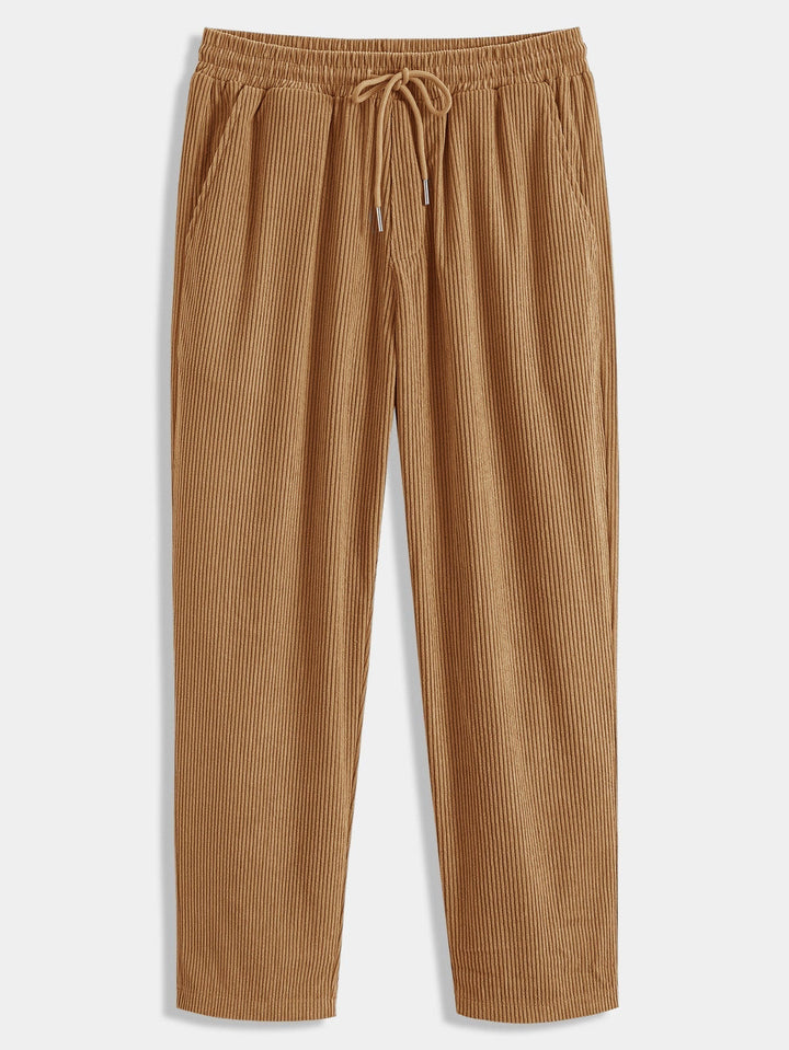 Laurent™ - Ensemble chemise et jogger cargo en velours côtelé