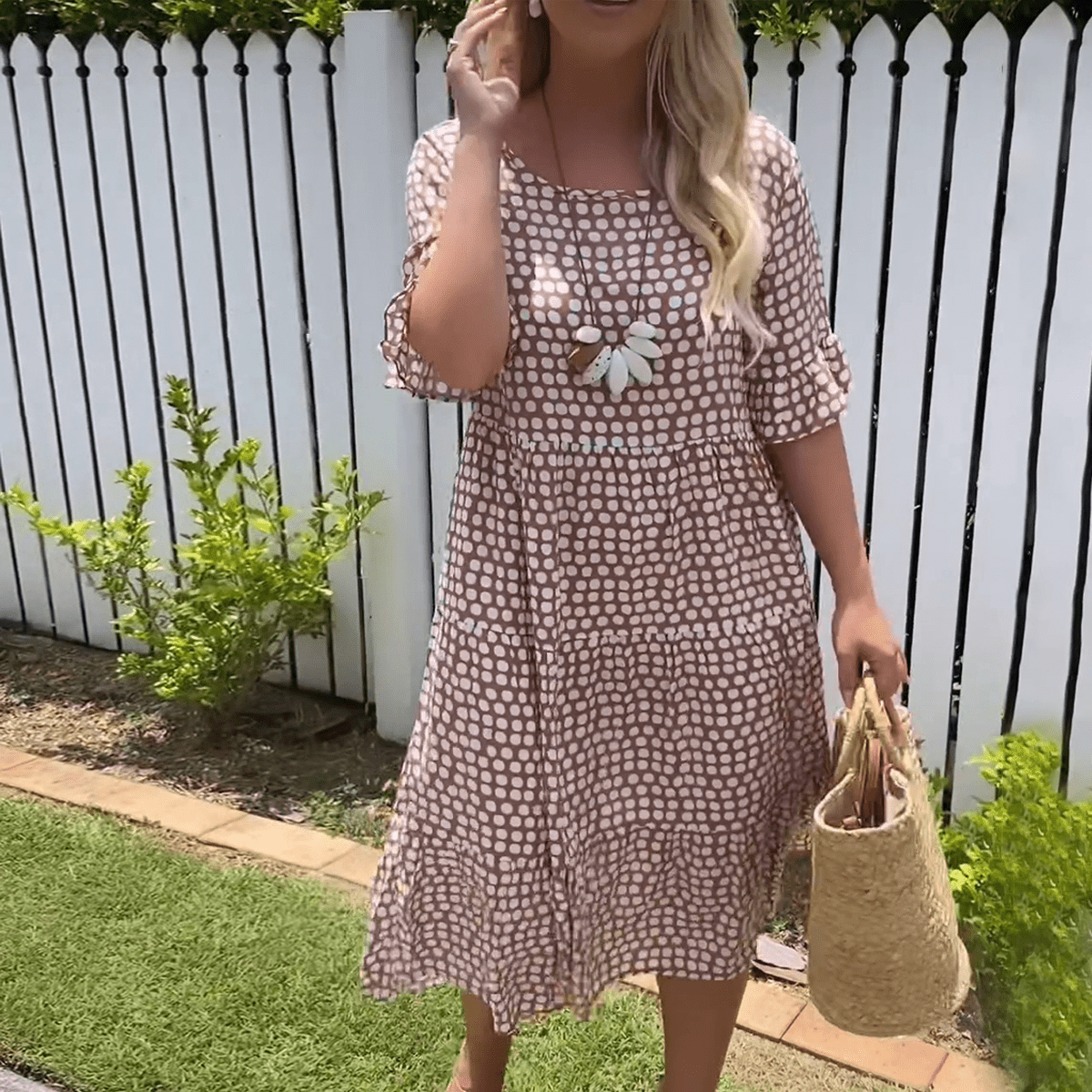 Darcy™ |  Robe mi-longue à manches courtes