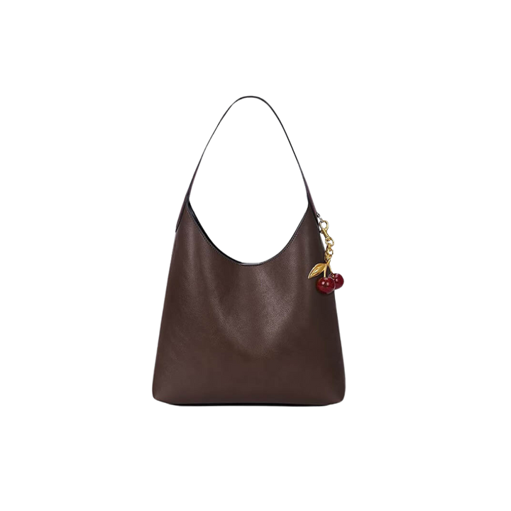 Clotilde | Sac en simili cuir  avec charme cerise