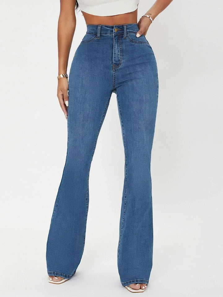 Jacinthe | Jeans Évasés Taille Haute Curvy
