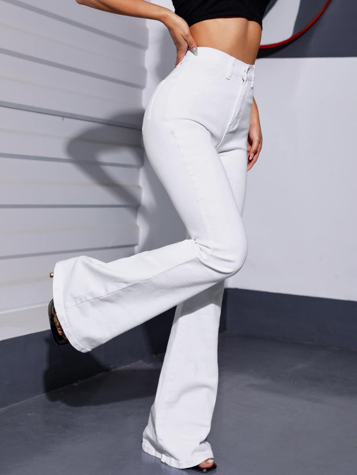 Jacinthe | Jeans Évasés Taille Haute Curvy