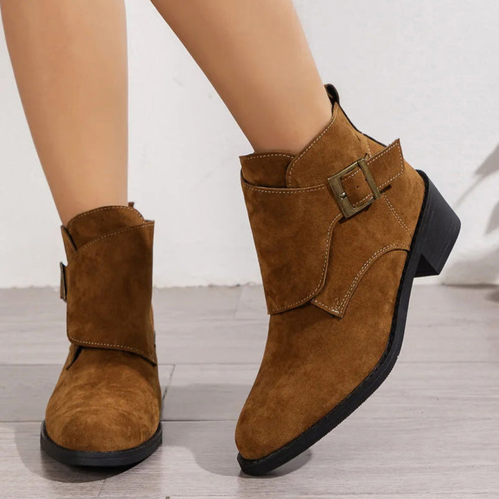Pauline | Bottes Vintage à Talon Épais