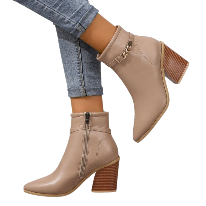 Sabine | Bottines à Talons Carrés Chic