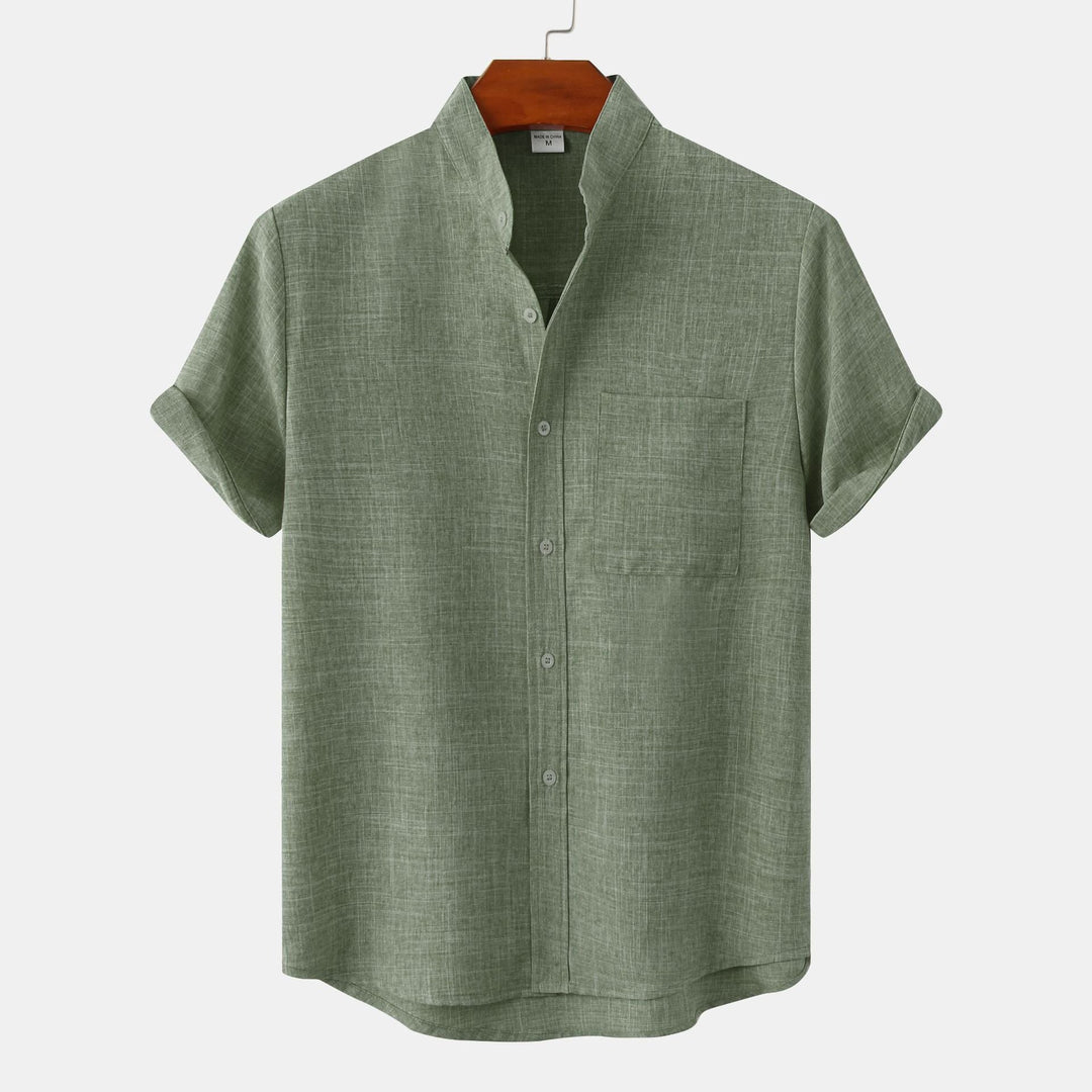 Laurent™ | Chemise en coton unie avec boutons