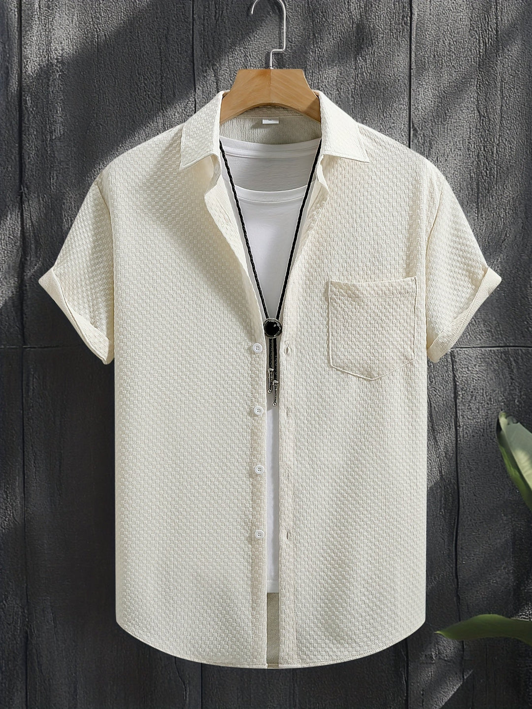 Laurent™ | Chemise Texturée Marine Chic