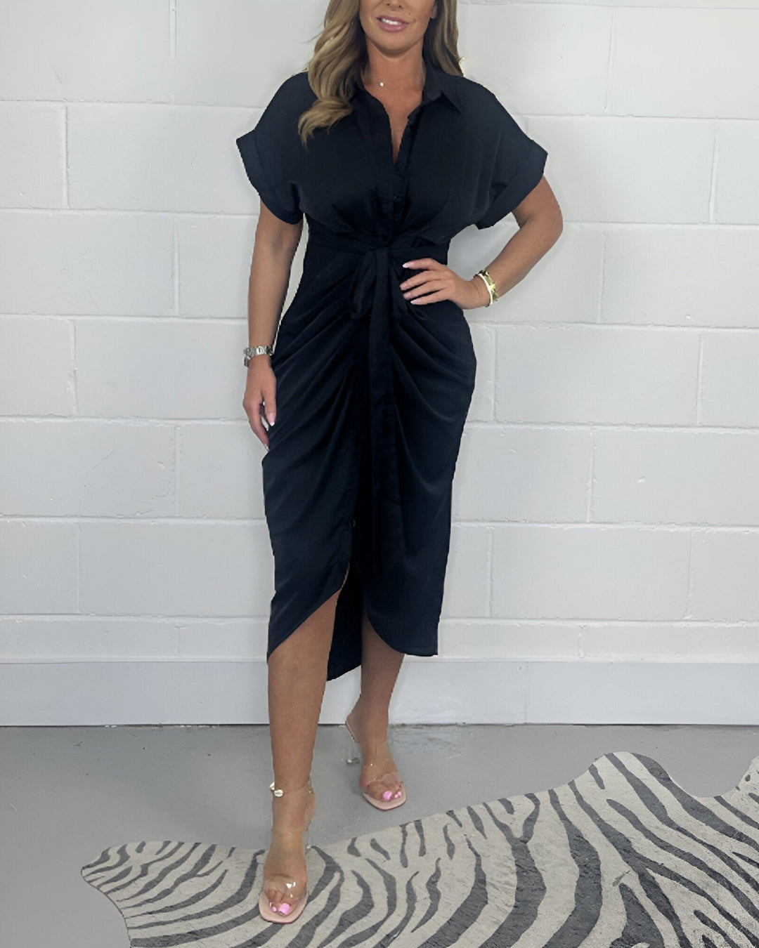 Catherine | Robe élégante plissée