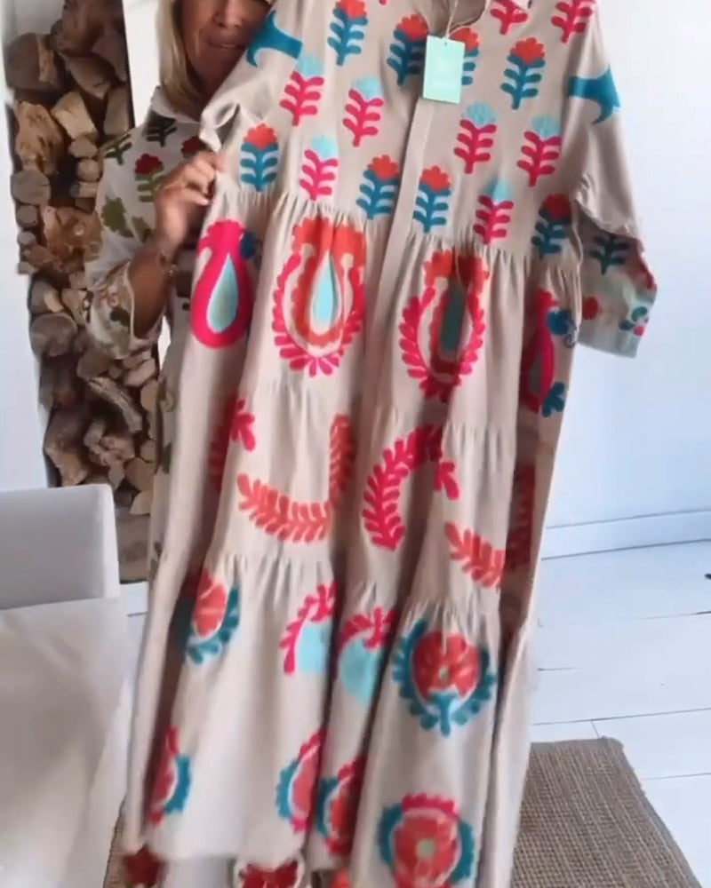 Juliette | Robe Imprimé Floral Graphique