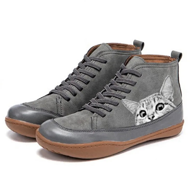 MP™ | Bottines en cuir pour les amoureux des chats