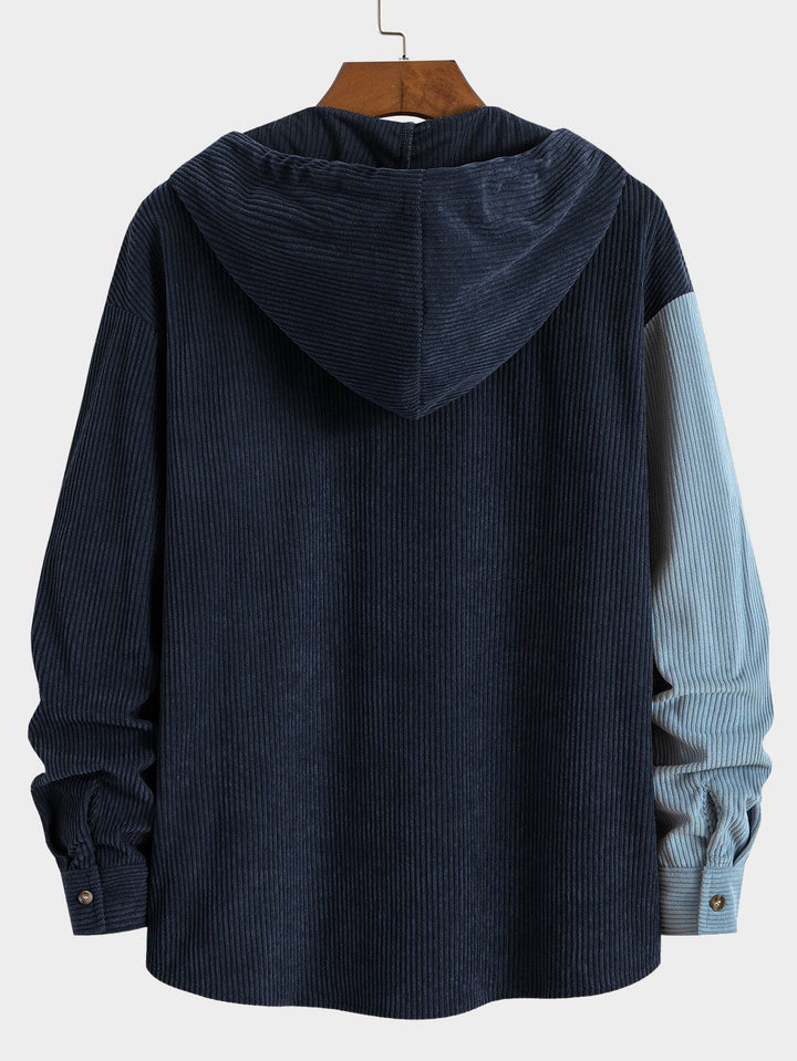 Laurent™ - Ensemble chemise et jogger cargo en velours côtelé