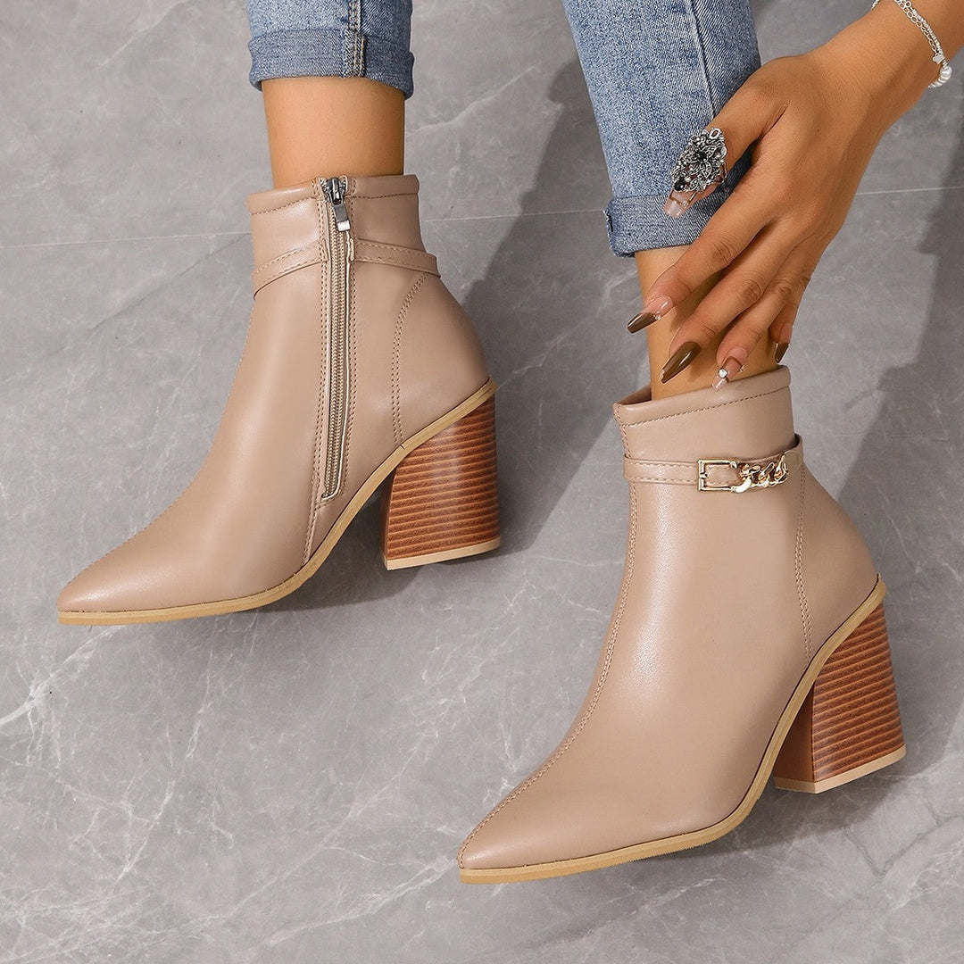 Sabine | Bottines à Talons Carrés Chic