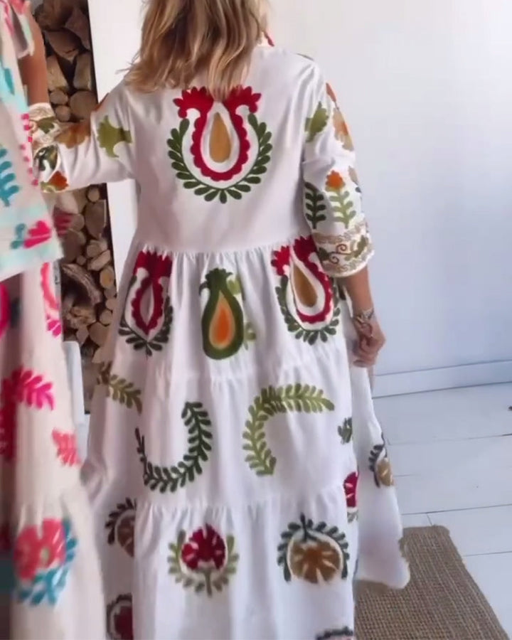 Juliette | Robe Imprimé Floral Graphique