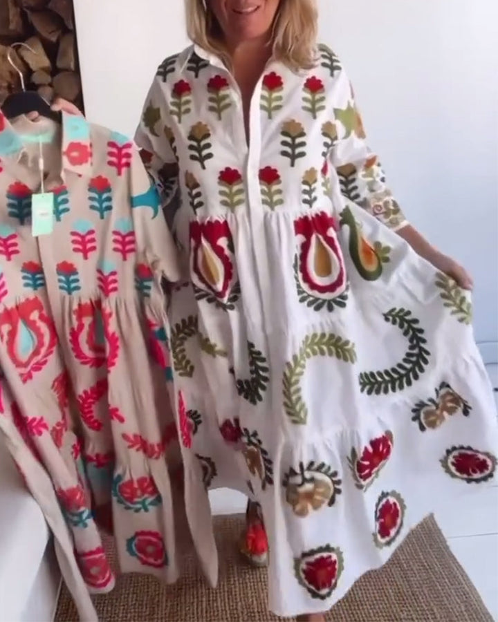 Juliette | Robe Imprimé Floral Graphique