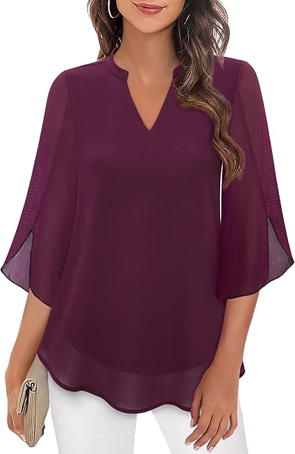 Petra – Blouse en Chiffon A-ligne