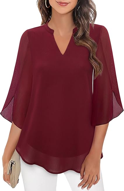 Petra – Blouse en Chiffon A-ligne