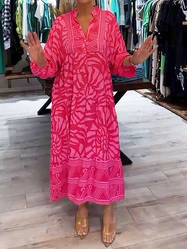 Mira | Robe Imprimée Col V (Presque épuisé)