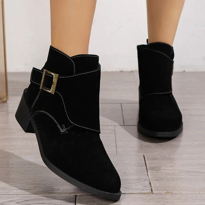 Pauline | Bottes Vintage à Talon Épais