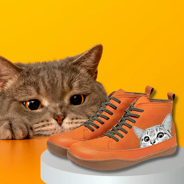 MP™ | Bottines en cuir pour les amoureux des chats