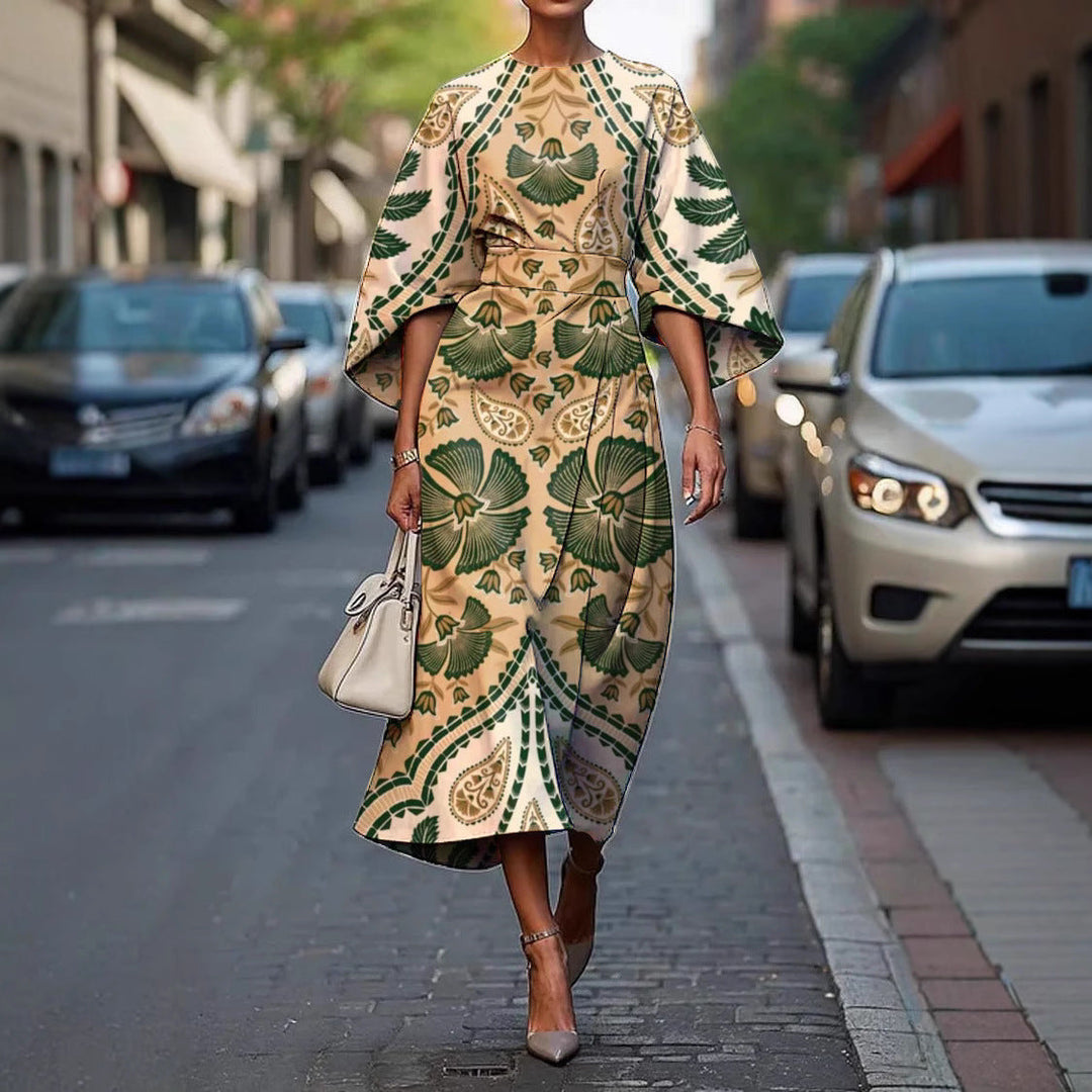 Grace | Robe Élégante avec Col Ronde