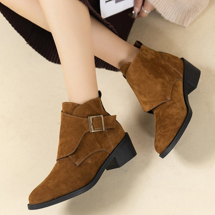 Pauline | Bottes Vintage à Talon Épais